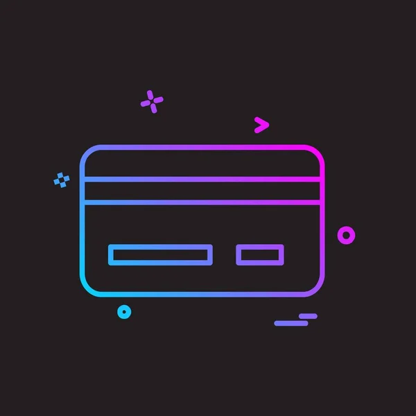 Credit Card Icon Design Colorful Vector Illustration — 图库矢量图片