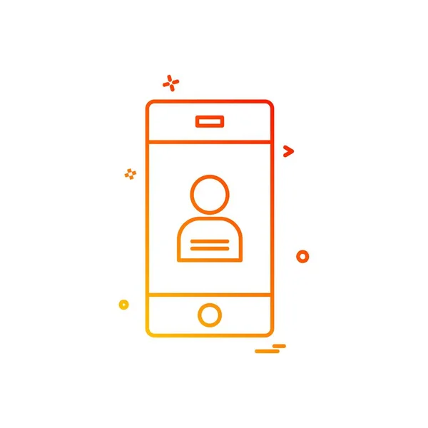 Mobiel Pictogram Ontwerp Vector — Stockvector