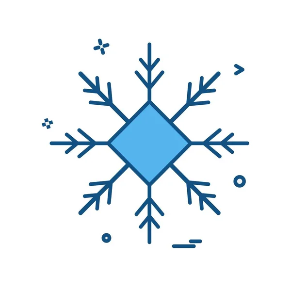 Copo Nieve Icono Vector Sobre Fondo Blanco — Archivo Imágenes Vectoriales