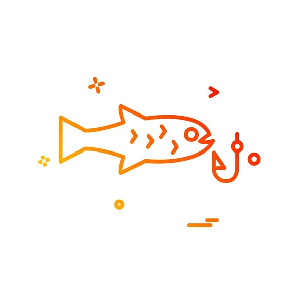 Icono Pescado Vector Diseño — Archivo Imágenes Vectoriales