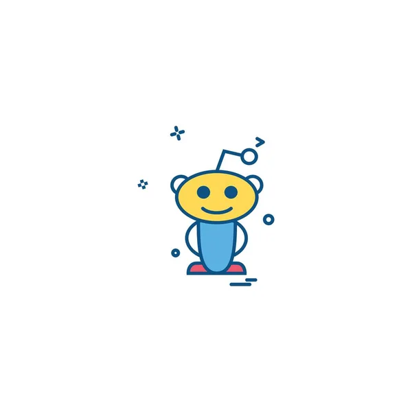 Reddit Vector Diseño Icono — Archivo Imágenes Vectoriales