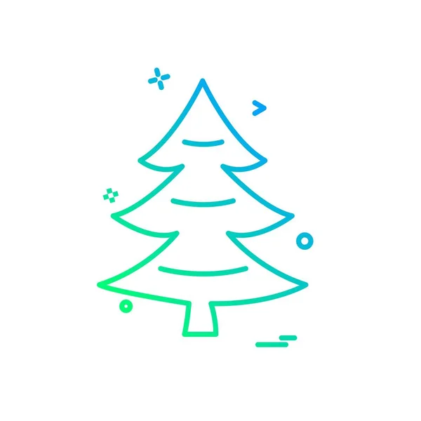 Árbol Navidad Icono Diseño Vector — Archivo Imágenes Vectoriales