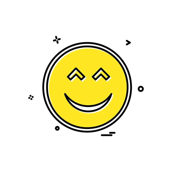 Glücklich Emoji Icon Design Bunte Vektorillustration — Stockvektor