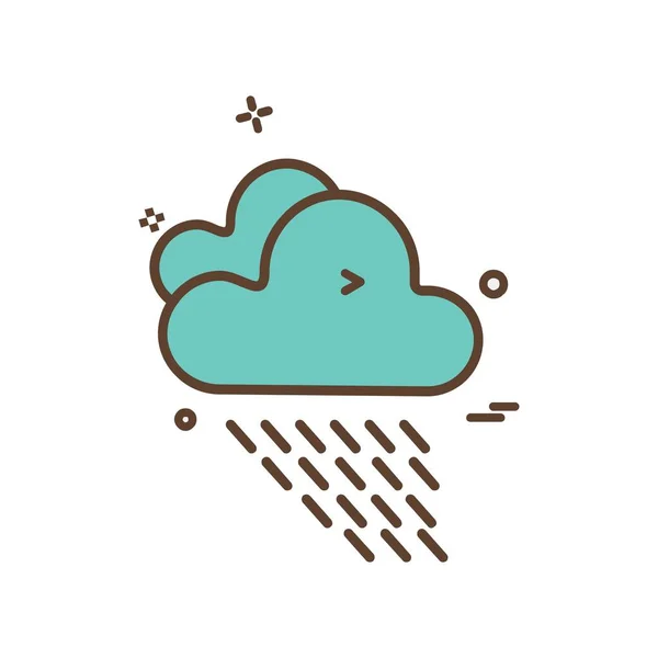 雨のアイコンデザインベクトル — ストックベクタ