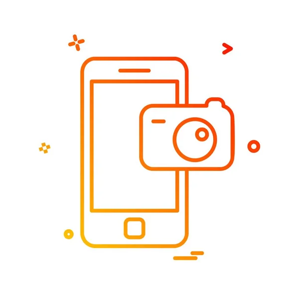 Mobile Icon Design Vector — Stock Vector