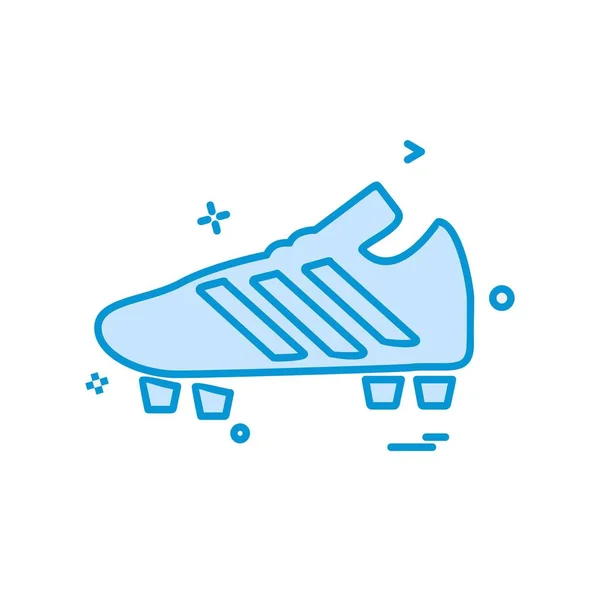 Zapatos Fútbol Icono Vector Diseño — Archivo Imágenes Vectoriales