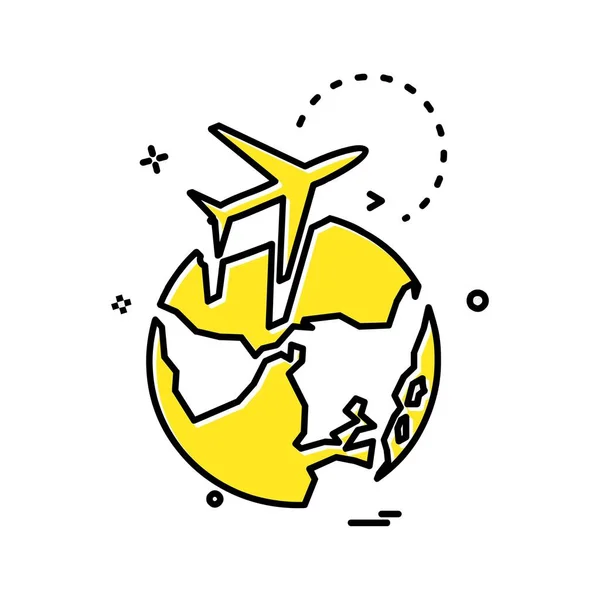 Globo Icono Diseño Vector Ilustración — Vector de stock
