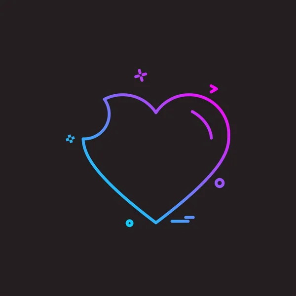 Дизайн Иконки Сердца Векторная Иллюстрация Дню Святого Валентина — стоковый вектор
