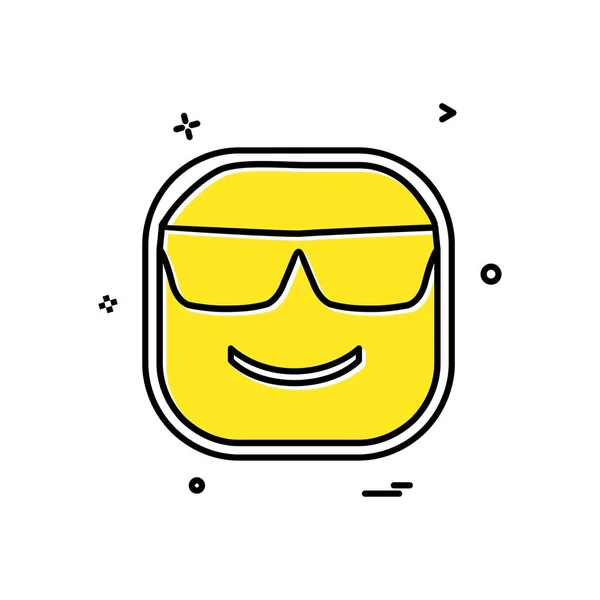 Design Ícone Emoji Feliz Ilustração Vetorial Colorida — Vetor de Stock