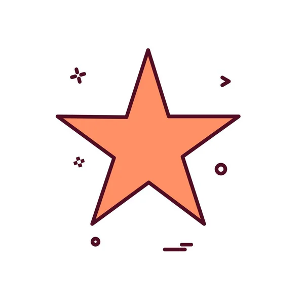 Звезда Плоская Простая Икона Белом Фоне — стоковый вектор