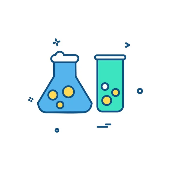 Beaker Icono Diseño Vector — Archivo Imágenes Vectoriales