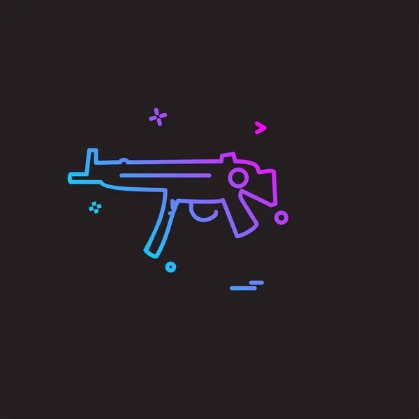 Pistola Icono Diseño Vector — Archivo Imágenes Vectoriales