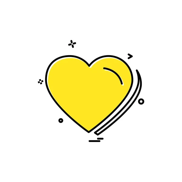 Heart Icon Design Illustrazione Vettoriale San Valentino — Vettoriale Stock