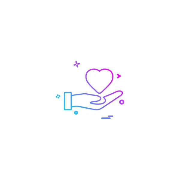 hand heart medical heart center icon vector desige