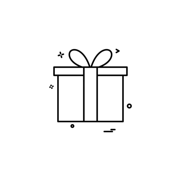 Geschenkbox Symbol Design Vektor Illustration — Stockvektor