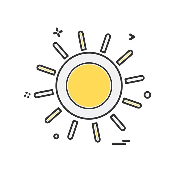 Иконка Солнца Красочная Векторная Иллюстрация — стоковый вектор