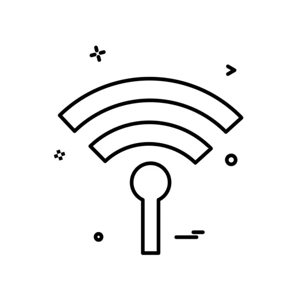 Design Vektor Für Wifi Symbole — Stockvektor