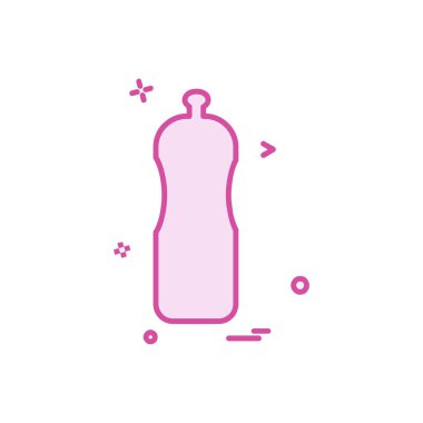 Şişe simgesi tasarım, renkli vektör çizim