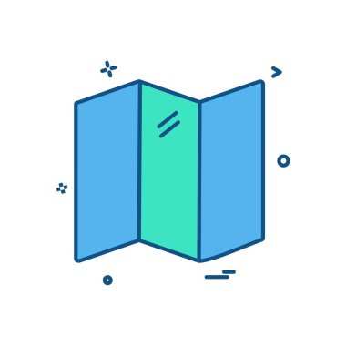 Harita simgesi tasarım vektörü