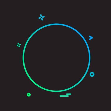 Daire simgesi tasarım, renkli vektör çizim