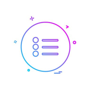 Menü simgesi tasarım, renkli vektör çizim