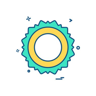 Güneş simgesi tasarım, renkli vektör çizim