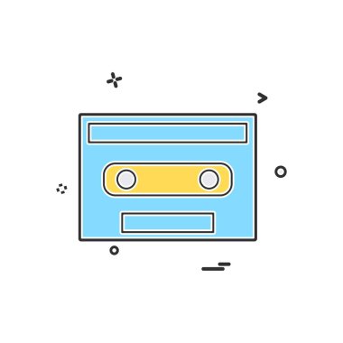 Medya simge vektör beyaz arka plan üzerinde