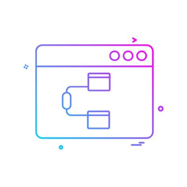 Web yerleşim simgesi tasarım vektörü
