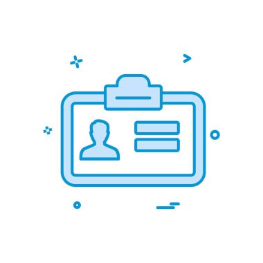 Kimlik kartı simge tasarlamak vektör