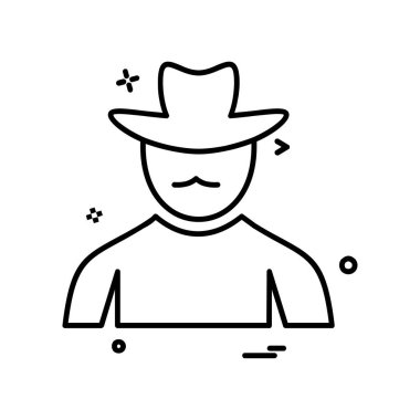 Avatar simge tasarım vektörü 