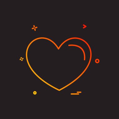 Kalp simgesi tasarım, Sevgililer günü için vektör çizim