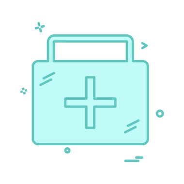 Tıbbi simge tasarım, renkli vektör çizim