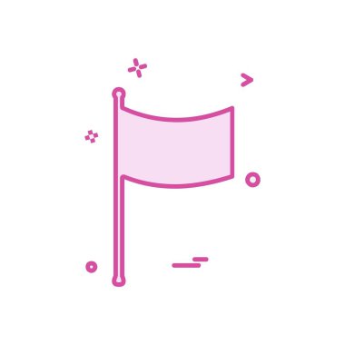 Bayrak simgesi tasarım vektörü