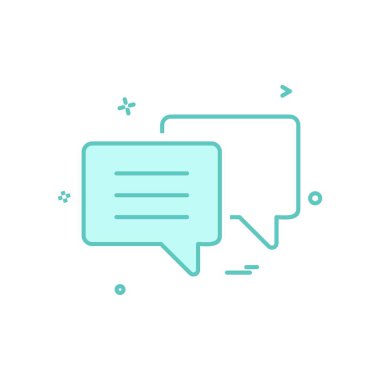 metin sohbet kabarcık simge vektör tasarımı