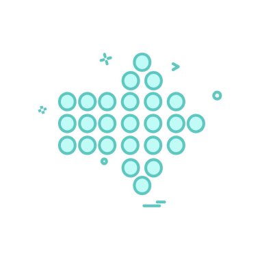 Sağ ok simge tasarım vektörü