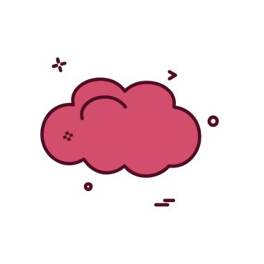 Bulut simgesi tasarım vektörü