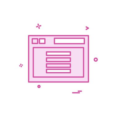 Web yerleşim simgesi tasarım vektörü