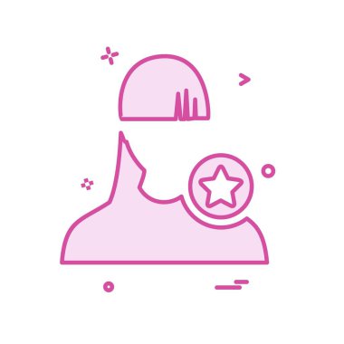 Kadın avatar simge tasarlamak vektör