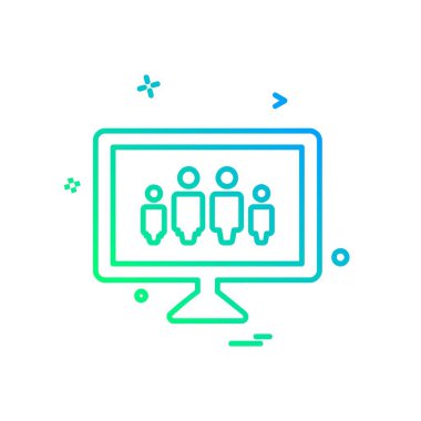 TV simgesi tasarım vektörü