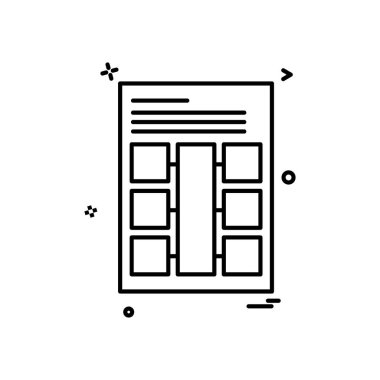 Belge simgesi tasarım vektörü