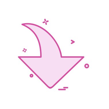 Aşağı ok simgesi tasarım vektörü