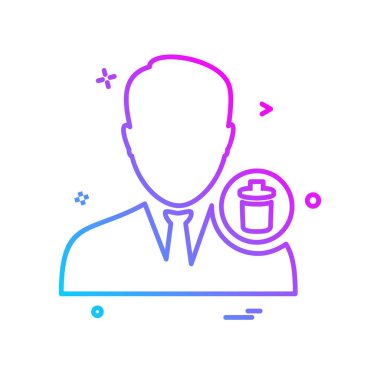 Avatar erkek simge tasarım vektörü