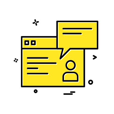 İleti simgesi tasarım vektörü