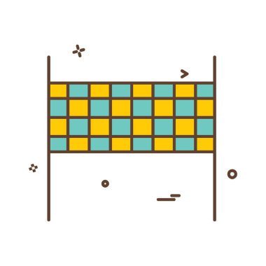 Voleybolu top simge tasarlamak vektör