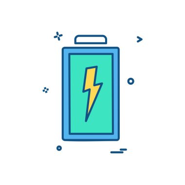 Batarya simgesi tasarım vektörü