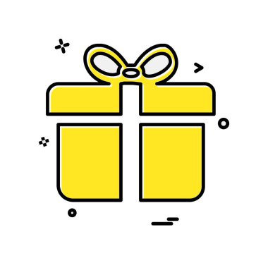Giftbox simge tasarlamak vektör 