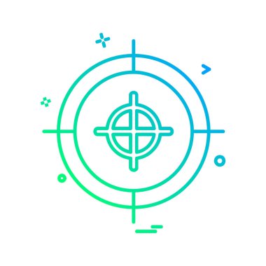 Hedef simge tasarım vektörü 