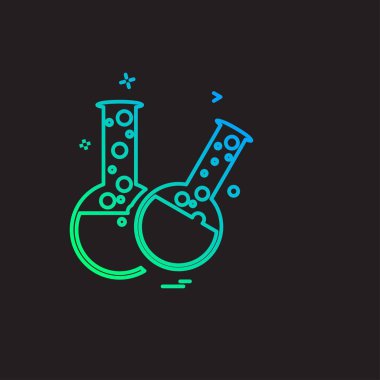 Beaker ikon tasarım vektörü 