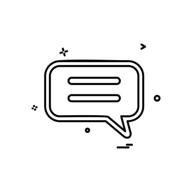 Sohbet simgesi tasarım vektörü