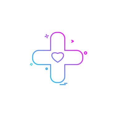 Kalp simgesi tasarım, Sevgililer günü için vektör çizim